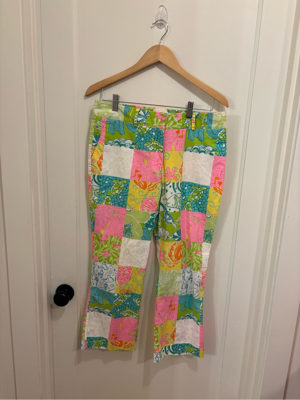 Lilly Pulitzer Patchwork Cropped Pants, Size 10